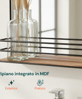 Spiegel mit MDF-Ablage 40x30 cm – Modernes Wanddesign