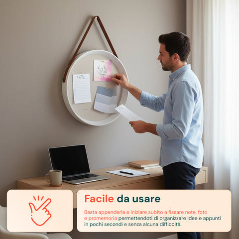 Wandkorktafel – Durchmesser 39 cm mit modernem Design