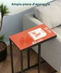 Beistelltisch 40x26x58 cm – Eisenrahmen mit MDF-Ablage