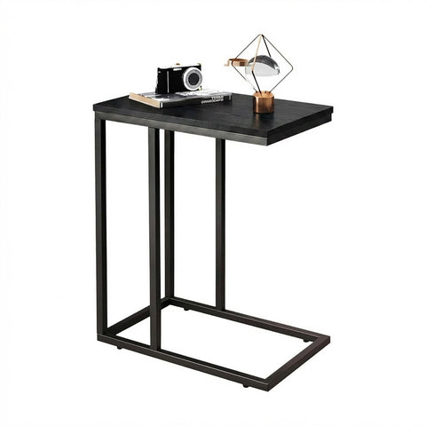 Beistelltisch 40x26x58 cm – Eisenrahmen mit MDF-Ablage