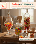 Gläser aus Glas in verschiedenen Formen, vielseitig verwendbar, mit Deckeln – 3er-Set