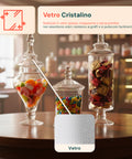 Gläser aus Glas in verschiedenen Formen, vielseitig verwendbar, mit Deckeln – 3er-Set