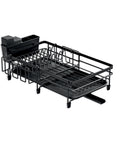 Modularer, platzsparender Geschirrabtropfer mit ausziehbarem Besteckhalter 30/53 cm
