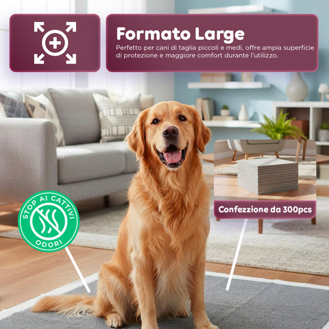 Hygienische Saugmatten für Haustiere mit Aktivkohle 60×60 – Mehrformat-Set gegen Gerüche mit Klebestreifen