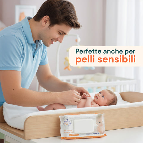Baby-Feuchttücher 72 / 864 Stück – weich, wabenförmig, mit Hafer-Reis-Milchduft, Aloe oder Talkumcreme