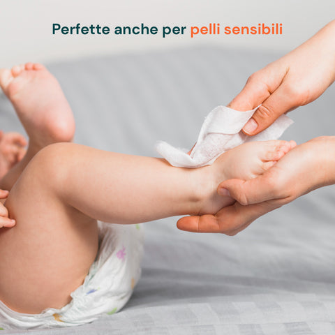 Baby-Feuchttücher 72 / 864 Stück – weich, wabenförmig, mit Hafer-Reis-Milchduft, Aloe oder Talkumcreme