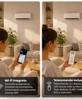 Monosplit-Inverter-Klimagerät 9000/12000/18000 BTU A++ R32-Gas WLAN