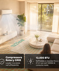 Monosplit-Inverter-Klimagerät 9000/12000/18000 BTU A++ R32-Gas WLAN