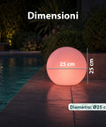 Solar-Gartenleuchte mit Fernbedienung, RGB+weiße LED-Leuchten, 8 Stunden, Li-Ionen-Akku, Erdspieß und integriertes Solarpanel