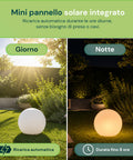 Solar-Gartenleuchte mit Fernbedienung, RGB+weiße LED-Leuchten, 8 Stunden, Li-Ionen-Akku, Erdspieß und integriertes Solarpanel
