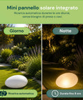 Solar-Gartenleuchte mit Fernbedienung, RGB+weiße LED-Leuchten, 8 Stunden, Li-Ionen-Akku, Erdspieß und integriertes Solarpanel