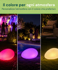 Solar-Gartenleuchte mit Fernbedienung, RGB+weiße LED-Leuchten, 8 Stunden, Li-Ionen-Akku, Erdspieß und integriertes Solarpanel