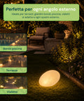 Solar-Gartenleuchte mit Fernbedienung, RGB+weiße LED-Leuchten, 8 Stunden, Li-Ionen-Akku, Erdspieß und integriertes Solarpanel