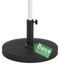 Schirmständer aus Beton 12 kg ø42 cm, geeignet für Schirmstöcke mit 38-48 mm, inklusive Feststellkurbel – Schwerer Sonnenschirmständer für Garten und Terrasse