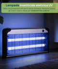 Elektrische Insektenvernichtungslampe 30 W für 60 m² mit herausnehmbarem Auffangbehälter, UV-LED-Insektenfalle mit 8700 h Lebensdauer, 1 m Kabel und Befestigungskette