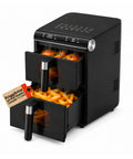 Heißluftfritteuse, 11 Liter, zwei Körbe, 2800 W, mit 13 Programmen, Touch-Steuerung und Zubehör