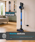 Kabelloser 2-in-1-Akkustaubsauger 250 W mit HEPA-Filter und bis zu 40 Minuten Laufzeit