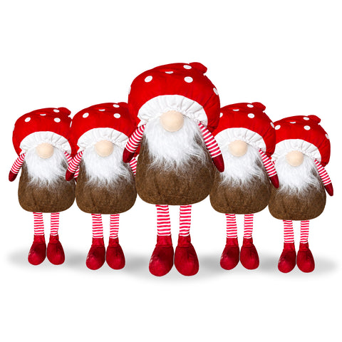 Weihnachtswichtel Pilz mit Bart 50 cm, dekorativer Weihnachtsschmuck
