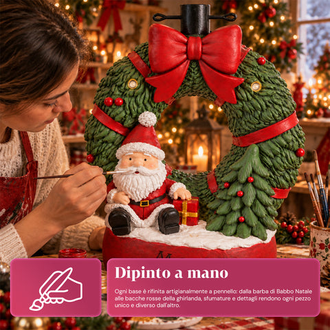 Dekorativer Christbaumständer, 10 Motive, aus Eisen und Magnesium, universelle Befestigung, für Bäume bis 210 cm, 2 Modelle mit LED-Leuchten