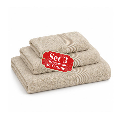 3er-Set Handtücher aus 100 % Baumwolle – 3-teiliges Badetuch-Set mit Badetuch 90x140, Handtuch 60x100 und Gästehandtuch 40x60 cm, weich und saugfähig, 6 Farben