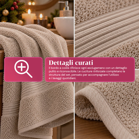 3er-Set Handtücher aus 100 % Baumwolle – 3-teiliges Badetuch-Set mit Badetuch 90x140, Handtuch 60x100 und Gästehandtuch 40x60 cm, weich und saugfähig, 6 Farben