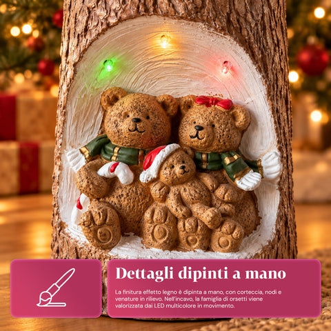 Basis für Weihnachtsbaumstamm mit animierten LEDs und 3D-Figuren für Bäume bis 180 cm – Eisen- und Magnesium-Baumständer mit Ø-4-cm-Halterung