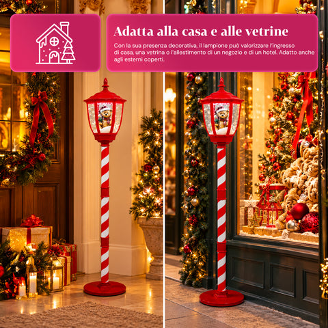 Weihnachtslaterne mit Schneegestöber, Musik und LED-Leuchten – 4 Varianten