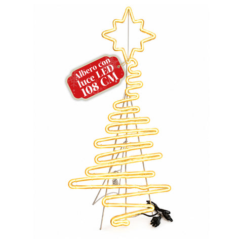 Leuchtender LED-Neon-Weihnachtsbaum 108 cm mit Stern, warmweiß