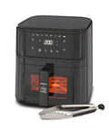 Heißluftfritteuse 8 l mit LED-Touchdisplay, 8 Programmen und inklusive Rezeptbuch