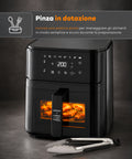 Heißluftfritteuse 8 l mit LED-Touchdisplay, 8 Programmen und inklusive Rezeptbuch