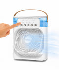 Tragbarer, wiederaufladbarer USB-Ventilator mit Vernebler, 600-ml-Tank und Lithiumbatterie