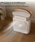 Tragbarer, wiederaufladbarer USB-Ventilator mit Vernebler, 600-ml-Tank und Lithiumbatterie