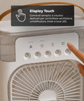 Tragbarer, wiederaufladbarer USB-Ventilator mit Vernebler, 600-ml-Tank und Lithiumbatterie
