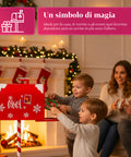 Roter und weißer Weihnachtsbriefkasten H50 cm im amerikanischen Stil