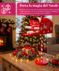 Roter und weißer Weihnachtsbriefkasten H50 cm im amerikanischen Stil
