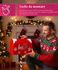 Roter und weißer Weihnachtsbriefkasten H50 cm im amerikanischen Stil