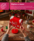 Roter und weißer Weihnachtsbriefkasten H50 cm im amerikanischen Stil