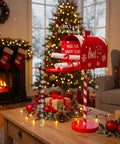 Roter und weißer Weihnachtsbriefkasten H50 cm im amerikanischen Stil