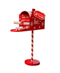 Roter und weißer Weihnachtsbriefkasten H50 cm im amerikanischen Stil