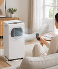 Mobiles Klimagerät 9000 BTU, 3-in-1, aus ABS, mit Fernbedienung (Energieeffizienzklasse A, R290), 950 W + Timer