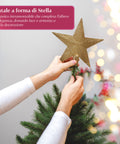 Weihnachtsdekorationsset mit 44 Teilen in Rot und Gold – mit Sternspitze