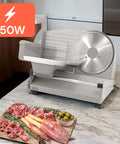 Elektrische 150-W-Aufschnittmaschine für den Haushalt mit Wurstwaren und Fleisch, kompaktes Design, ideal für den täglichen Gebrauch
