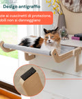 Hängendes Katzenbett von Puppy Lovers mit kratzfestem Design und Schutzpolstern, die Möbel werden dank des integrierten Schutzes nicht beschädigt