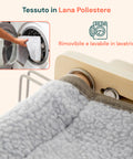 Hängendes Katzenbett von Puppy Lovers mit abnehmbarem, maschinenwaschbarem Polyester-Wollstoff, einfache Pflege und Hygiene