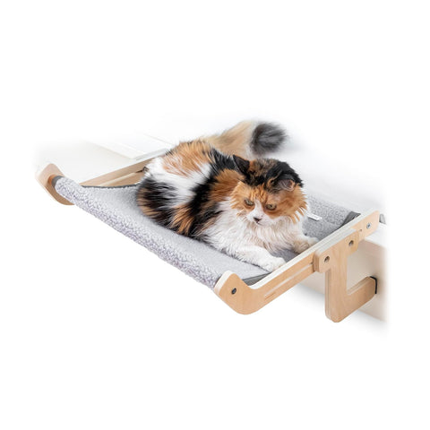 Fenster-Hängebett für Katzen mit offenem, kratzfestem Gestell - 45x37cm