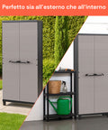 Platzsparender Besenschrank in Säulenform