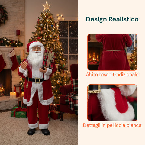 Weihnachtsdekoration Weihnachtsmann – klassischer Stil, perfekt für Eingangsbereich und Wohnzimmer
