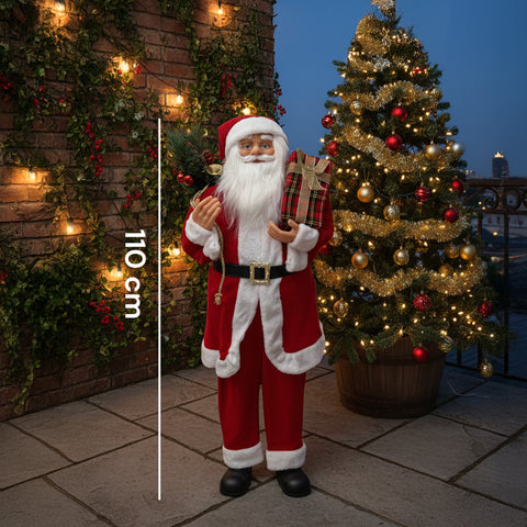 Weihnachtsdekoration Weihnachtsmann – klassischer Stil, perfekt für Eingangsbereich und Wohnzimmer