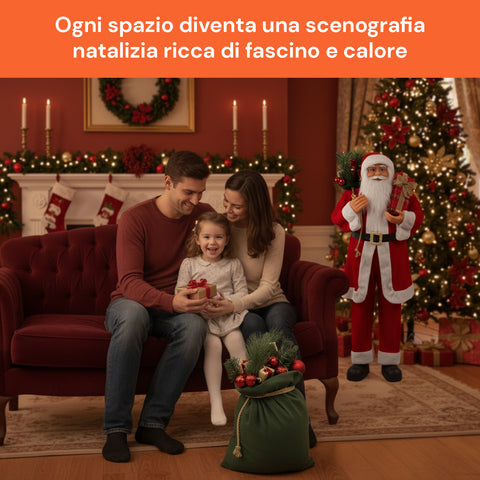 Weihnachtsdekoration Weihnachtsmann – klassischer Stil, perfekt für Eingangsbereich und Wohnzimmer