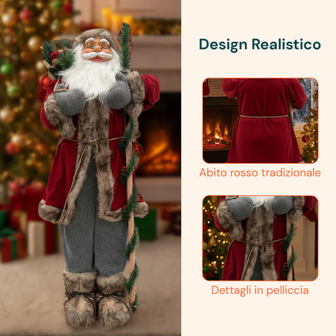 Weihnachtsdekoration Weihnachtsmann – klassischer Stil, perfekt für Eingangsbereich und Wohnzimmer